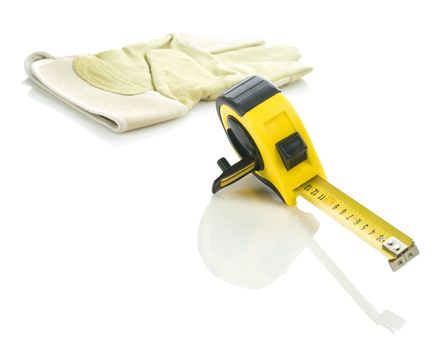 glove with measuring tape