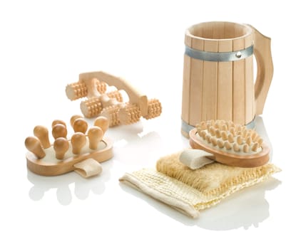 isolated objects for taking bath