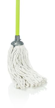 one green mop