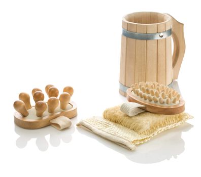 set for bathing isolated