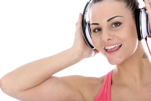 Woman Wearing Headphones