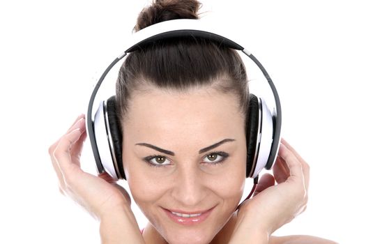 Woman Wearing Headphones