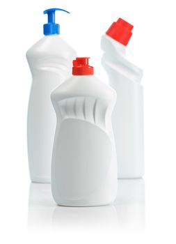 three white bottles