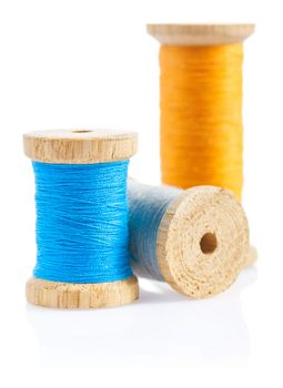 wooden sewing bobbins