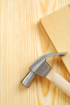 copyspace hammer on timber