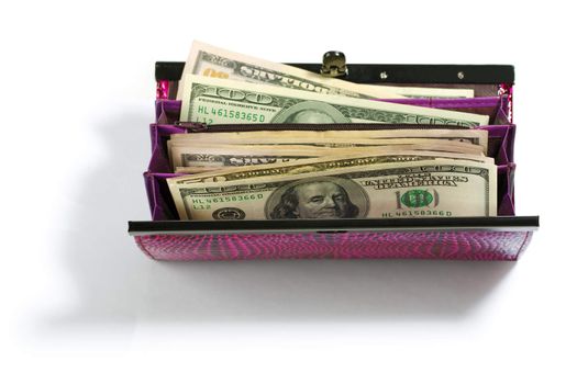 purse with dollars