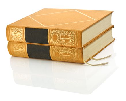 Two laying old books