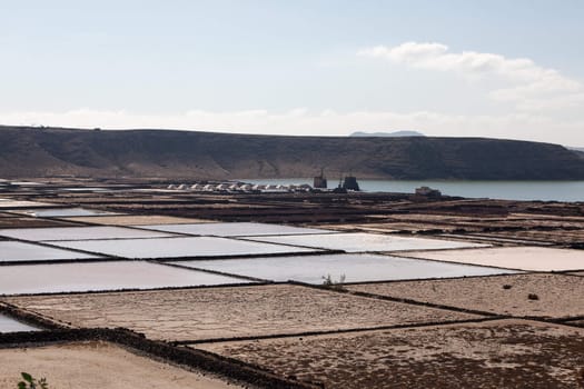 salinas de janubio a an area of ​​Lanzarote where they take the salt out of the sea