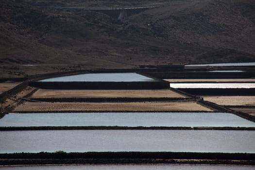 salinas de janubio a an area of ​​Lanzarote where they take the salt out of the sea