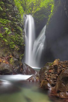 One of the Gitgit waterfalls in Northern Bali, Indonesia