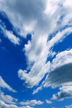 Nice background with blue sky and storm clouds