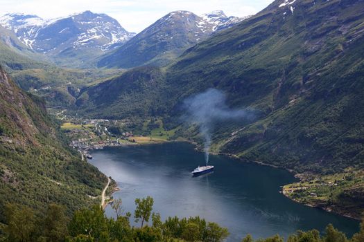 Geiranger is a very well known and famous place in the end of a Norwegian fjord