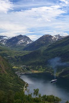 Geiranger is a very well known and famous place in the end of a Norwegian fjord