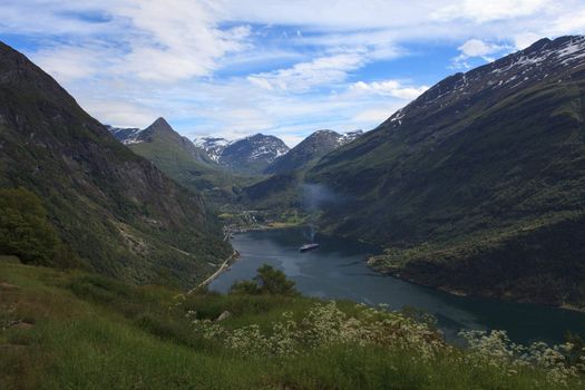 Geiranger is a very well known and famous place in the end of a Norwegian fjord