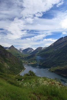 Geiranger is a very well known and famous place in the end of a Norwegian fjord