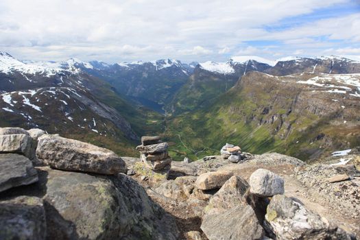 Geiranger is a very well known and famous place in the end of a Norwegian fjord