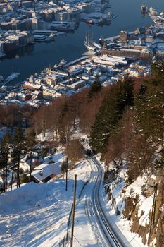 Taken from Fløyen in the city of Bergen, Norway