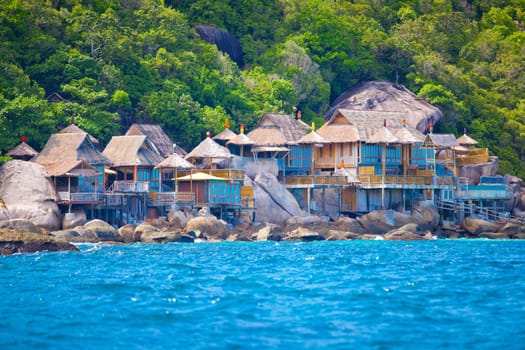 traditional village on the sea in Thailand