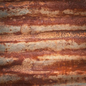 Rusty on zinc metal plate texture