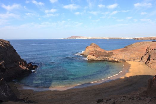 The picture belongs to a series of beautiful and regular Papagayo resort on the island of Lanzarote, Spain