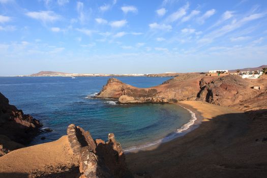 The picture belongs to a series of beautiful and regular Papagayo resort on the island of Lanzarote, Spain