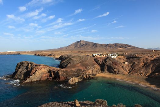 The picture belongs to a series of beautiful and regular Papagayo resort on the island of Lanzarote, Spain