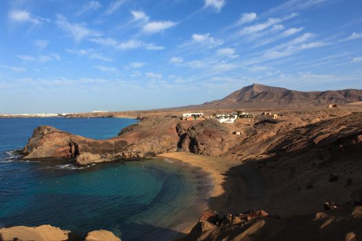 The picture belongs to a series of beautiful and regular Papagayo resort on the island of Lanzarote, Spain