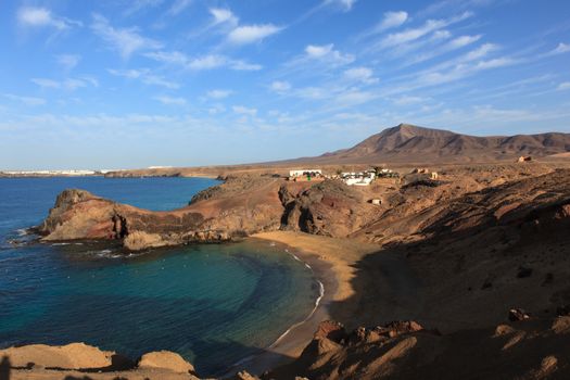 The picture belongs to a series of beautiful and regular Papagayo resort on the island of Lanzarote, Spain