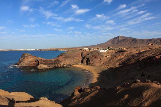 The picture belongs to a series of beautiful and regular Papagayo resort on the island of Lanzarote, Spain