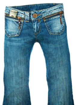 jeans with dollars isolated