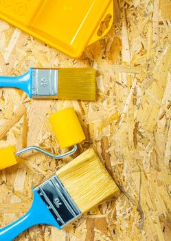 paint tools on plywood