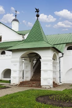 The entrance of the Bishop's chambers in Suzdal. Russia