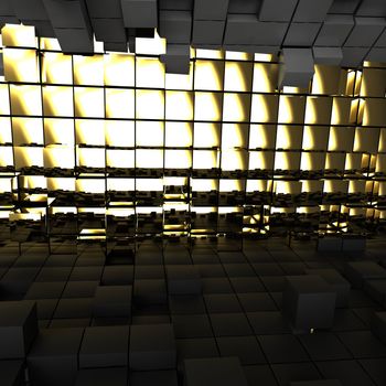 3D cubes background