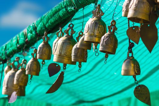 tradition asian bell in Big Buddha temple complex, Thailand, Phuket