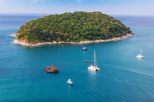 Small island in the sea near Phuket in Thailand