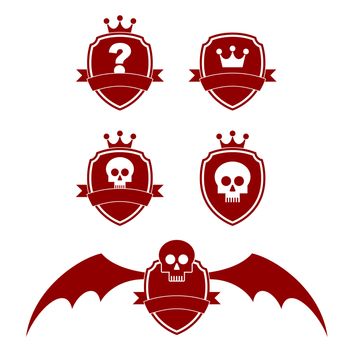 shield emblem templates on white background - illustration