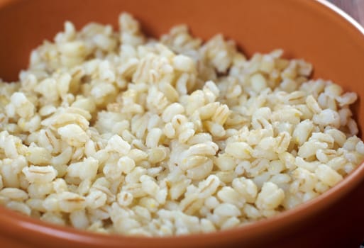 boiled pearl barley.farm-style 	country
