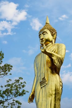 buddha standing on a mountain Wat Phra That Khao Noi, Nan Province, Thailand