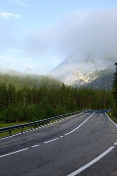 Scenic road in the Dolomites