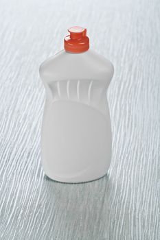 one detergent on blue background