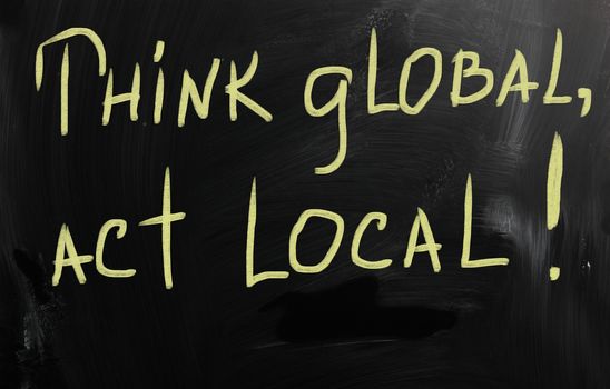 think global act local marketing business concept
