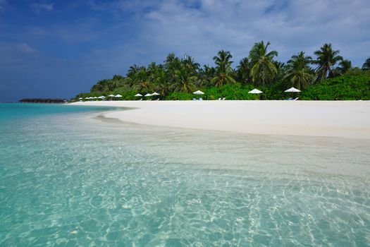 Beautiful island beach at Maldives