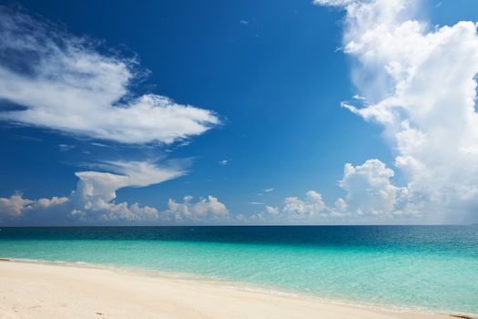 Beautiful island beach at Maldives
