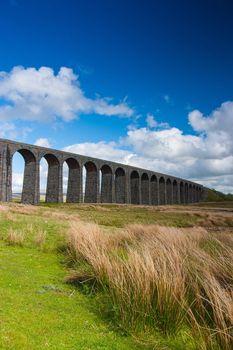 Famous Ribblehead Viaduct in Yorkshire Dales National Park