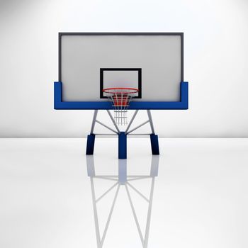 Basketball table on a glossy surface