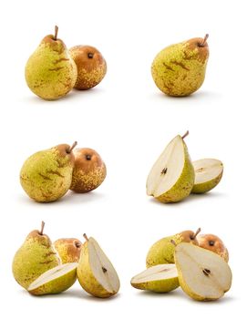 Set of six different composition of pear