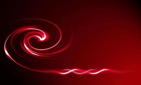 Spiral abstrack red light background