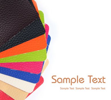 Colorful leather with white field to Insert personalized text