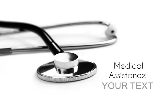 Stethoscope background for medical assistance