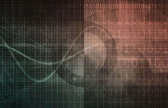 DNA Research of Science Genetic Data Background